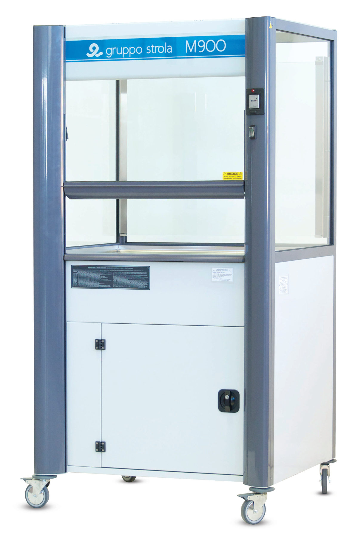 Vitrina de gases móvil con filtro y recirculación