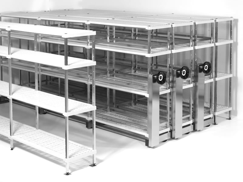 Estanterías deslizantes de acero inoxidable High Density